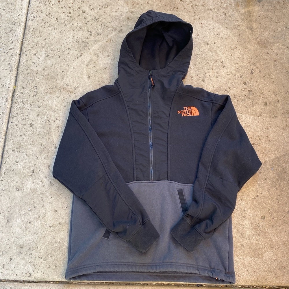 North Face Men M  Jacket Waffle Fleece half zip Black Denali Outdoor Hiking Camp